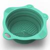 Foldable Silicone Makeup Brush Cleaner Pad Bowl, YalsFTY Portable Mat Scrubber Cleaning Tool for Makeup Brushes (Green) view 1