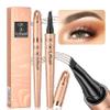 2024 Upgrade Magic Eyebrow Pen, Contouring Pen Fine Stroke 3D Waterproof Microblading Eyebrow Pencil with 4-Fork-Tip Create Natural Hair-Like Brows Stay on All Day(02# Dark Coffee) view 1