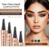 2024 Upgrade Magic Eyebrow Pen, Contouring Pen Fine Stroke 3D Waterproof Microblading Eyebrow Pencil with 4-Fork-Tip Create Natural Hair-Like Brows Stay on All Day(02# Dark Coffee) view 3