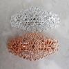 Antique silver or rose gold crystal hair clip clamp barrettes bridal (Crystal option: With crystals, Primary color: Rose gold/copper) view 4