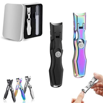 Bysku Lux German Grip Nail Clippers for Men, 2024 New Luxurious Ultra Sharp Nail Clippers, Professional Extra Large Heavy Duty Toe Clippers for Seniors with Catcher File
