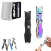 Bysku Lux German Grip Nail Clippers for Men, 2024 New Luxurious Ultra Sharp Nail Clippers, Professional Extra Large Heavy Duty Toe Clippers for Seniors with Catcher File view 1