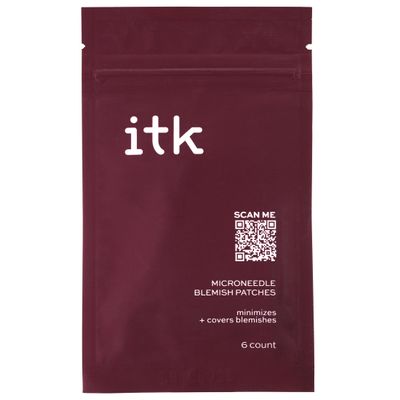 ITK Microneedle Blemish Pimple Patches with Aloe Vera - Blemish Spot Treatment - Reduces Appearance of Blemishes + Dark Spots - Soothes + Heals Skin - Oil-Free for All Skin Types - 6 Count Packet