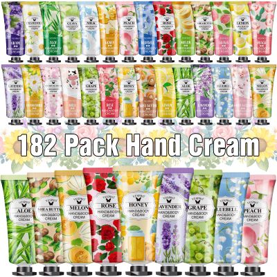 182 Pack Hand Cream Set, Stocking Stuffers for Women, Hand Lotion for Christmas Gifts, Thank You Gifts, Bridesmaid Gifts, Birthday Gifts and Small Gifts, Hand Lotion Travel Size for Dry Cracked Hands