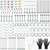 164PCS Body Septum Piercing Kit with 14G/16G/18G/20G Piercing Needles Piercing Jewelry and Tools for Ear Nose Belly Button Nipple Lip Cartilage Eyebrow Tongue Navel Piercing Kit for All Piercings view 1