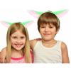 GAFATORY Alien Ears Headband Animal Ears and Horns Headband Adult Plush Cute Ears Headbands Halloween Christmas Festival Theme Party Animal Cosplay Costume Green Headbands for Women view 4
