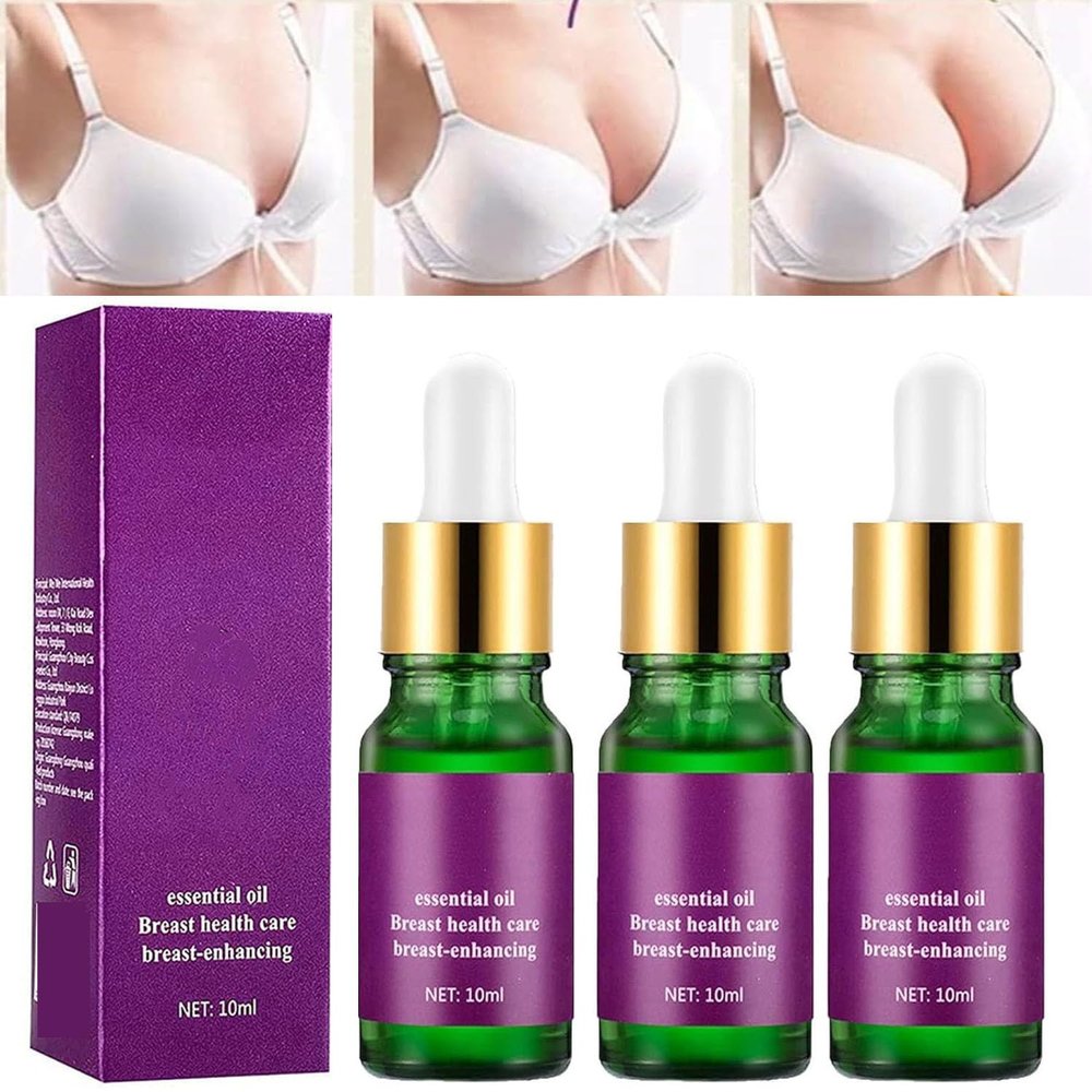 KISHAL Natural Breast Enhancement Oil,Breast Lifting Organic Essence Serum,Breast Enhancement Essential Oil,Breast Tightening for Women (3 Pcs)