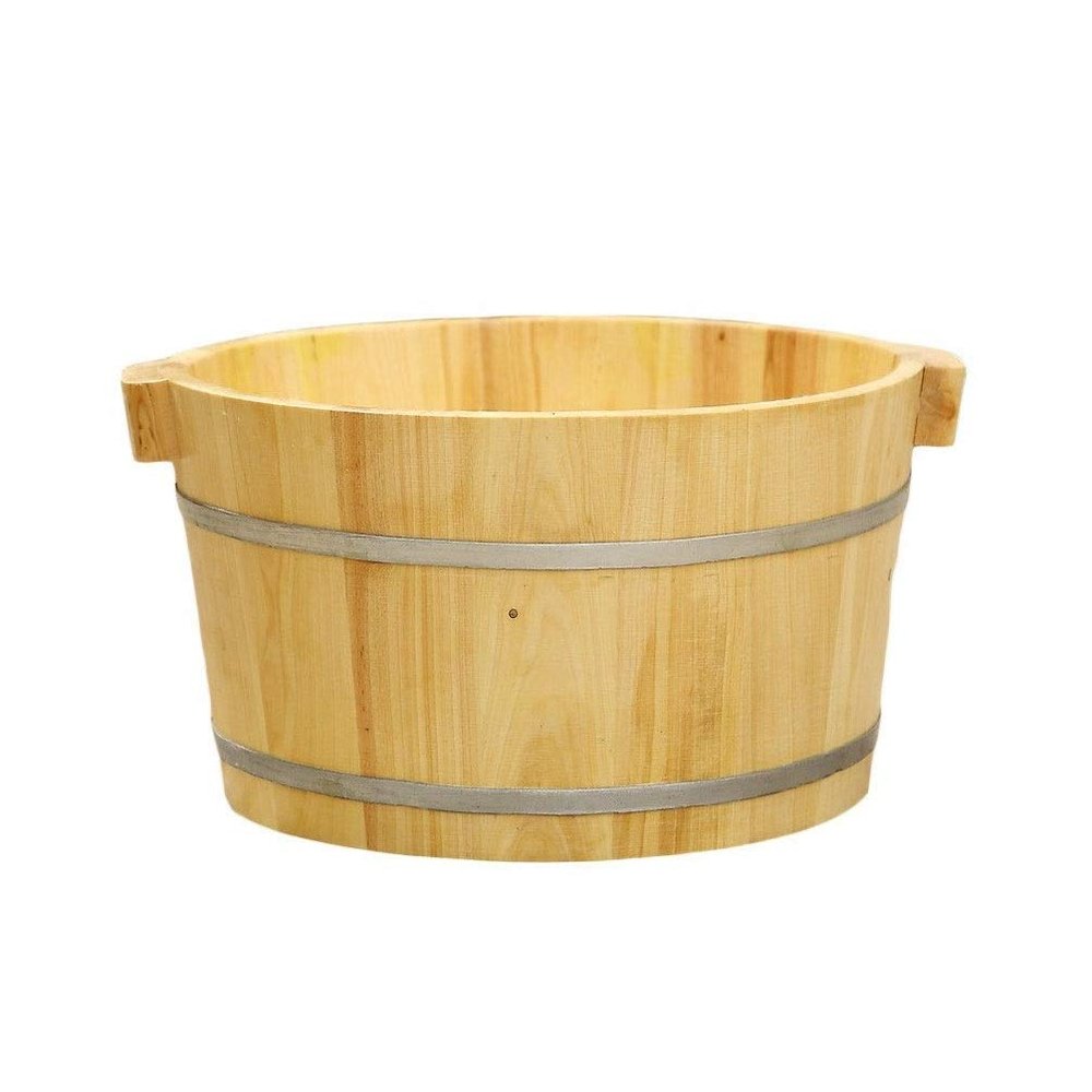 GenSDH Foot Tub Wooden Foot Basin Solid Wood Foot Soaking Barrel Bucket,Foot Soaking Tub,Foot Wash Basin for Foot Bath,Foot Spa Bucket Foot Bath Wooden Bucket Foot Spa Household Wash Ba