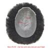 Healthlif Afro Toupee For Black Men Hair Unit Full PU Thin Skin Black Men's Toupee Human Hair Replacement System Pieces 14MM Afro Wave #1B Off Black view 3