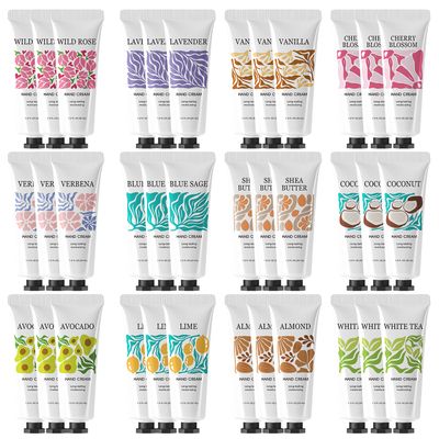 BODY & EARTH # LOVE 36 Pack Hand Cream Gifts Set for Women, Mini Moisturizing Hand Lotion For Dry Hands, Travel Size Hand Cream Bulk Hand Lotion Gifts for Women, Bridesmaid Gifts, Appreciation Gifts