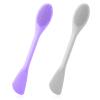 Amabro 2PCS Manual Facial Cleansing Brush, Silicone Facial Mask Applicator 2 in 1 Face Mask Brush Face Scrubber Tool for Exfoliating Massaging Makeup Skincare Removal(Purple, Gray) view 1