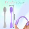 Amabro 2PCS Manual Facial Cleansing Brush, Silicone Facial Mask Applicator 2 in 1 Face Mask Brush Face Scrubber Tool for Exfoliating Massaging Makeup Skincare Removal(Purple, Gray) view 3