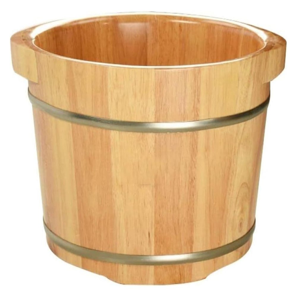 BMPAALN Solid Wood Foot Tub, Foot Baths Wood Foot Tub, Wooden Foot Basin Foot Massagers Pedicure Basin Oak Foot Bath Barrel Foot Massage Foot Barrel