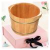 BMPAALN Solid Wood Foot Tub, Foot Baths Wood Foot Tub, Wooden Foot Basin Foot Massagers Pedicure Basin Oak Foot Bath Barrel Foot Massage Foot Barrel view 3