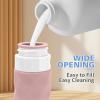 Silevoler Travel Bottles for Toiletries, 4pcs Tsa Approved 3oz Travel Size Containers, BPA Free Leak Proof Premium Silicone Bottles, Refillable Liquid Squeezable Accessories W/Toiletry BagApricot view 4