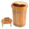 BMPAALN Solid Wood Foot Tub, Foot Baths Wood Foot Tub, Family Massage Foot Tub, Smooth and Delicate Pedicure Bucket Foot Bath Spa Bowl for Feet Stress Relief, Brown view 1
