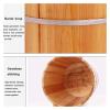 BMPAALN Solid Wood Foot Tub, Foot Baths Wood Foot Tub, Family Massage Foot Tub, Smooth and Delicate Pedicure Bucket Foot Bath Spa Bowl for Feet Stress Relief, Brown view 4