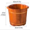 BMPAALN Solid Wood Foot Tub, Foot Baths Wood Foot Tub, Wooden Foot Basin Wooden Foot Basin,Solid Cedar Wood Foot Basin Tub Bucket for Foot Bath,Pedicure Bowl Spa Massage Wooden Foot Tub, view 2