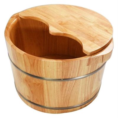 BMPAALN Solid Wood Foot Tub, Foot Baths Wood Foot Tub, Foot Tub Wooden Foot Basin Large Foot Bath Spa Tub,Foot and Leg Spa for Adults,Sauna Wooden Bucket, (Size : B)