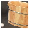 BMPAALN Solid Wood Foot Tub, Foot Baths Wood Foot Tub, Foot Tub Wooden Foot Basin Large Foot Bath Spa Tub,Foot and Leg Spa for Adults,Sauna Wooden Bucket, (Size : B) view 4
