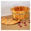BMPAALN Solid Wood Foot Tub, Foot Baths Wood Foot Tub, Wooden Foot Basin Foot Massage Spa for Home,Relax Pedicure Foot Bath,Foot and Leg Spa for Adults,Large Foot Bath Spa Tub, view 2