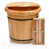 BMPAALN Solid Wood Foot Tub, Foot Baths Wood Foot Tub, Wooden Foot Basin Foot Bath Basin Wooden Foot Basin Bucket Foot Barrels Massage Beads Foot Tub Foot Bath Barrel Wood,, Green view 1