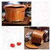 BMPAALN Solid Wood Foot Tub, Foot Baths Wood Foot Tub, Foot Tub Wooden Foot Basin Wood Bucket for Pedicure,Foot Basin for Adults,Foot Tub for Soaking Feet,Foot Bath Spa Tub, view 4