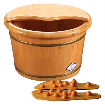BMPAALN Solid Wood Foot Tub, Foot Baths Wood Foot Tub, Foot Tub Wooden Foot Basin Wooden Foot Basin,Cedar Foot Bath Barrel,Household Foot Washing Wooden Barrel
