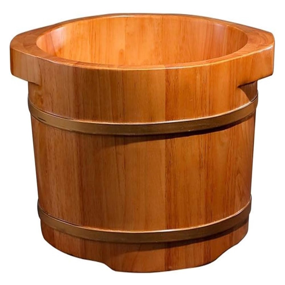 BMPAALN Solid Wood Foot Tub, Foot Baths Wood Foot Tub, Wooden Foot Basin Wooden Foot Basin,Pedicure Bowl Spa Massage Oak Foot Bath Barre,