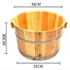 BMPAALN Solid Wood Foot Tub, Foot Baths Wood Foot Tub, Wooden Foot Basin Wooden Foot Bath Barrel Pedicure Basin Household Soaking Feet with Lid Massagers view 3
