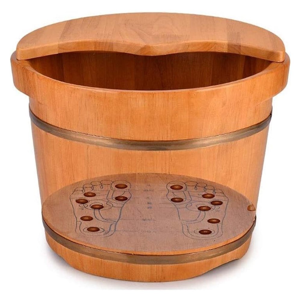 BMPAALN Solid Wood Foot Tub, Foot Baths Wood Foot Tub, Foot Tub Wooden Foot Basin Large Foot Bath Spa Tub,Foot Massage Spa for Home,Foot and Leg Spa for Adults, (Size : B)