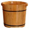 BMPAALN Solid Wood Foot Tub, Foot Baths Wood Foot Tub, Wooden Barrels Pedicure Basin Oak Double Ear Foot Bath Single Side Foot Tub Barrel Foot Bucket view 1