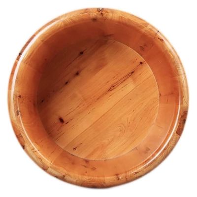 BMPAALN Solid Wood Foot Tub, Foot Baths Wood Foot Tub, Solid Wood Natural Thicken Foot& Hand Care Pedicure Barrels Household Spa Massage Foot Tub Household Items Decoration (Color : A)