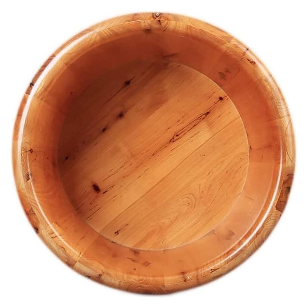 BMPAALN Solid Wood Foot Tub, Foot Baths Wood Foot Tub, Solid Wood Natural Thicken Foot& Hand Care Pedicure Barrels Household Spa Massage Foot Tub Household Items Decoration (Color : A)