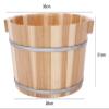 BMPAALN Solid Wood Foot Tub, Foot Baths Wood Foot Tub, Foot Tub Wooden Foot Basin Foot Bath Barrel, Fir Foot Barrel, Thickened Ear Design, Suitable for Families, view 3