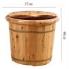 BMPAALN Solid Wood Foot Tub, Foot Baths Wood Foot Tub, Wooden Foot Basin Reducing Stress Cedar Massage Beads with Cover Foot Tub Foot Bath Barrel Foot Tub view 2