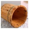 BMPAALN Solid Wood Foot Tub, Foot Baths Wood Foot Tub, Wooden Foot Basin Reducing Stress Cedar Massage Beads with Cover Foot Tub Foot Bath Barrel Foot Tub view 3