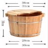 BMPAALN Solid Wood Foot Tub, Foot Baths Wood Foot Tub, Wooden Foot Basin Reducing Stress Woody Foot Bath Barrel Tub with Cover Foot tub Thickening Footbath with Massage Foot Bath view 2