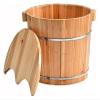 BMPAALN Solid Wood Foot Tub, Foot Baths Wood Foot Tub, Wooden Foot Basin Reducing Stress Woody Foot Bath Barrel Tub with Cover Foot tub Thickening Footbath with Massage Foot Bath view 3