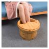 BMPAALN Solid Wood Foot Tub, Foot Baths Wood Foot Tub, Wooden Foot Basin Foot Soak Bucket Made of Solid Wood,Large Foot Soak Tub,Foot Basin for Foot Bath,Soak,or Detox view 4