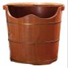 Solid Wood Foot Tub, Foot Baths Wood Foot Tub, Wooden Foot Basin Foot Tub/ Heightening Foot Bath Barrel Solid Wood Movable Universal Wheel With Cover Massage Beads Foot Massage Basin, Soak, Massage, S view 1