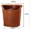 Solid Wood Foot Tub, Foot Baths Wood Foot Tub, Wooden Foot Basin Foot Tub/ Heightening Foot Bath Barrel Solid Wood Movable Universal Wheel With Cover Massage Beads Foot Massage Basin, Soak, Massage, S view 4