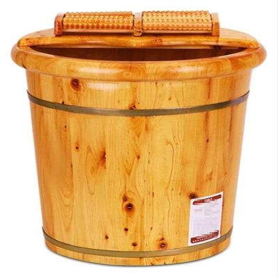 BMPAALN Solid Wood Foot Tub, Foot Baths Wood Foot Tub, Wooden Foot Basin Foot and Leg Spa,Thick Sturdy Wooden Spa Basin for Pedicure and Massage Very Good to Soak Your Feet, Toe Nails,