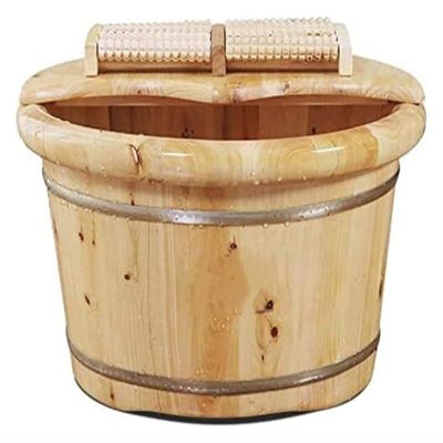 BMPAALN Solid Wood Foot Tub, Foot Baths Wood Foot Tub, Wooden Foot Basin Household Gift Foot Soaker Tub,Wooden Foot SoakWooden Foot Basin,Solid Wood Foot Tub,