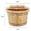 BMPAALN Solid Wood Foot Tub, Foot Baths Wood Foot Tub, Wooden Foot Basin Household Gift Foot Soaker Tub,Wooden Foot SoakWooden Foot Basin,Solid Wood Foot Tub, view 2
