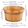 BMPAALN Solid Wood Foot Tub, Foot Baths Wood Foot Tub, Wooden Foot Basin Electric Foot MassagersHousehold Small Wooden Foot Bath Bowl, with Lid Wellness Foot Bucket, view 2