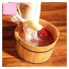 BMPAALN Solid Wood Foot Tub, Foot Baths Wood Foot Tub, Foot Tub Wooden Foot Basin Foot Bath Barrel, Fir Foot Barrel, Thickened Ear Design, Suitable for Families, view 3