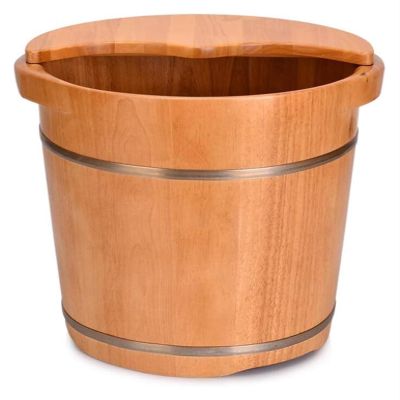 BMPAALN Solid Wood Foot Tub, Foot Baths Wood Foot Tub, Wooden Foot Basin Solid Wood Foot Tub,Pedicure Spa Oak Casks,Pedicure Bowl Spa Massage Pedicure Barrels,