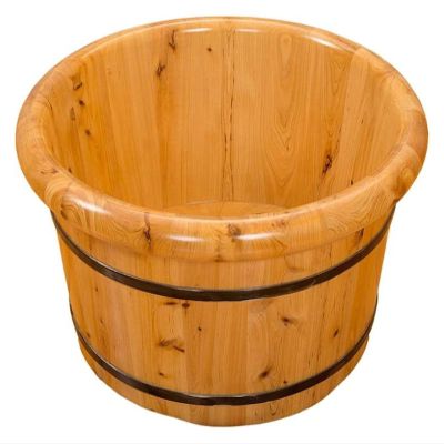 BMPAALN Solid Wood Foot Tub, Foot Baths Wood Foot Tub, Wooden Foot Basin Solid Wood Foot Tub,Cedar Foot Bath Barrel,Pedicure Bowl Spa Massage Cedar Pedicure Barrels, (Color : Without Lid)