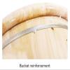 BMPAALN Solid Wood Foot Tub, Foot Baths Wood Foot Tub, Wooden Foot Basin Household Gift Wood Foot Soaking Bucket Bucket Foot Spa Tub Durable Foot Basin with Lid for Soaking Feet Massager Foot Tub view 3